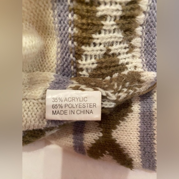 Woman’s Long Sleeve Sweater Cardigan Aztec Western Size Small - Picture 4 of 5